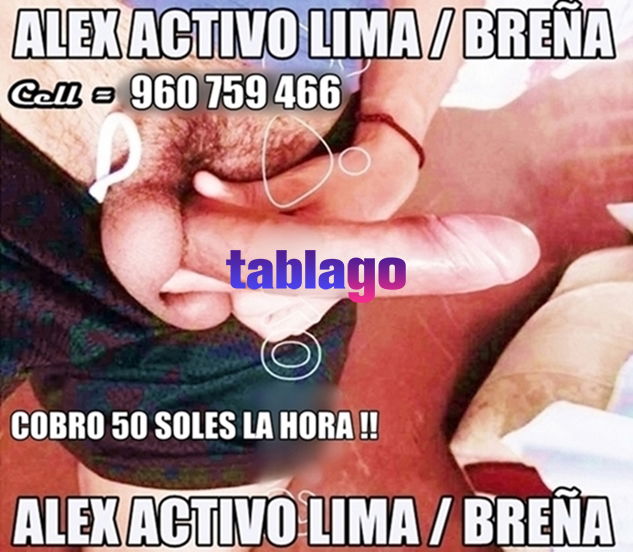 ESCORT & ACTOR PORNO PERUANO EN LIMA ALEX ACTIVO 18CMS LIMA